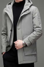 羽绒服连帽中长款休闲男士潮流保暖中青年鸭绒外套MSNA82816-P330，男装羽绒服，电商B212（原钱塘6029）
