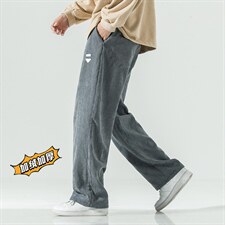 2025冬季加绒加厚日系灯芯绒休闲裤酒店运动裤蓝GK26-1-P55，女装休闲裤，电商B277A（原A068）