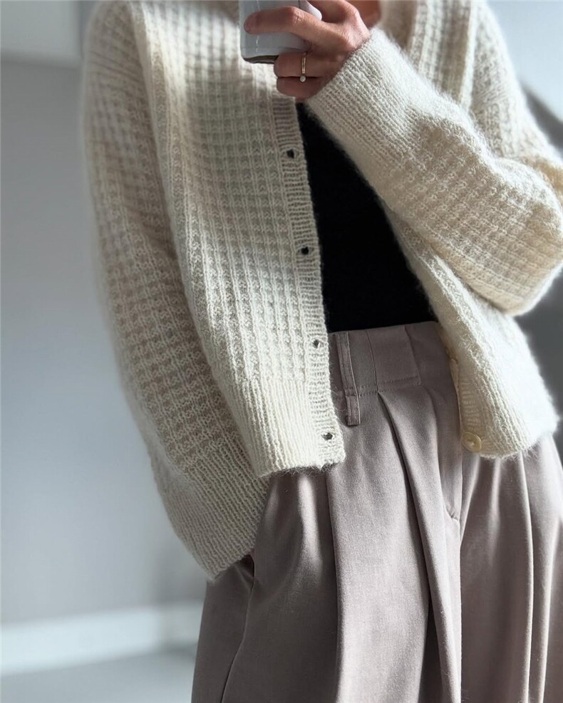 2025年秋季正反开衫女士，女装羊毛衫，佳弈羊绒