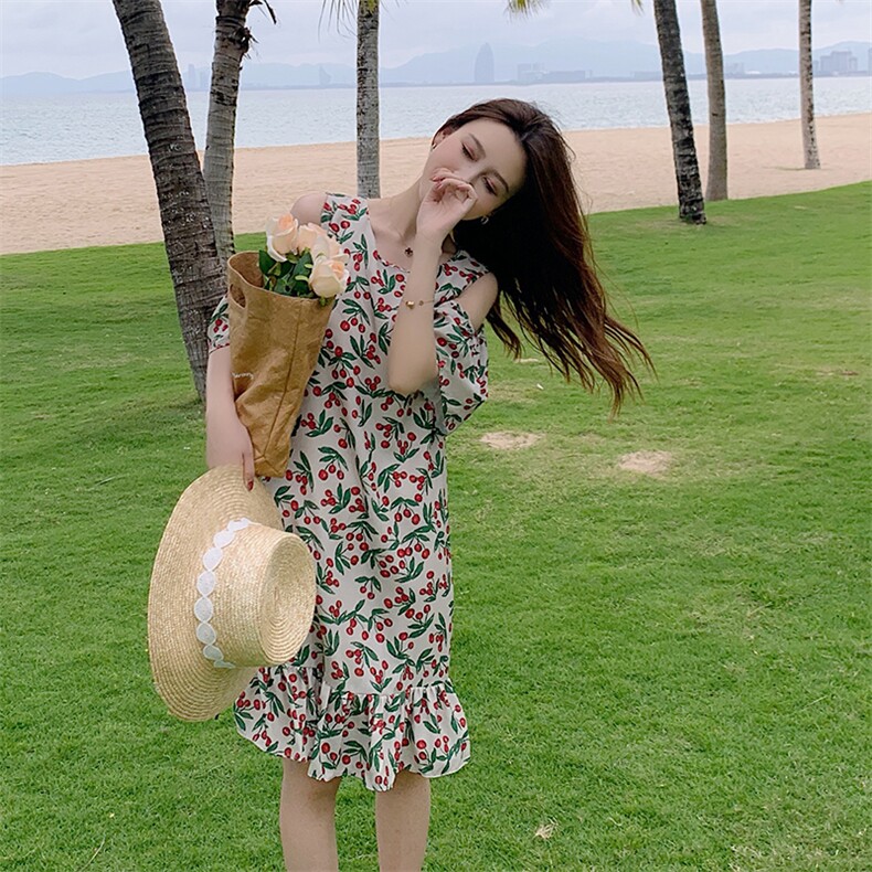 大货已出少女心小樱桃连衣裙262A-Y3943-P90-K138，女装连衣裙，Yologo