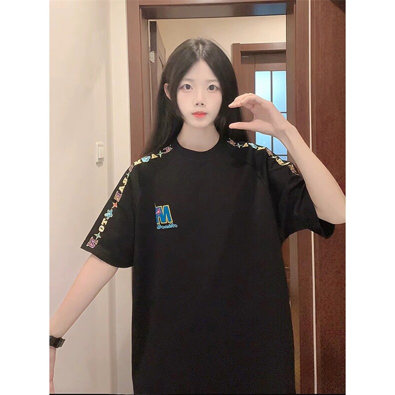 解构设计万针全刺绣工艺280克重磅高品质美式高街短袖T恤特33,男装T恤,电商A486