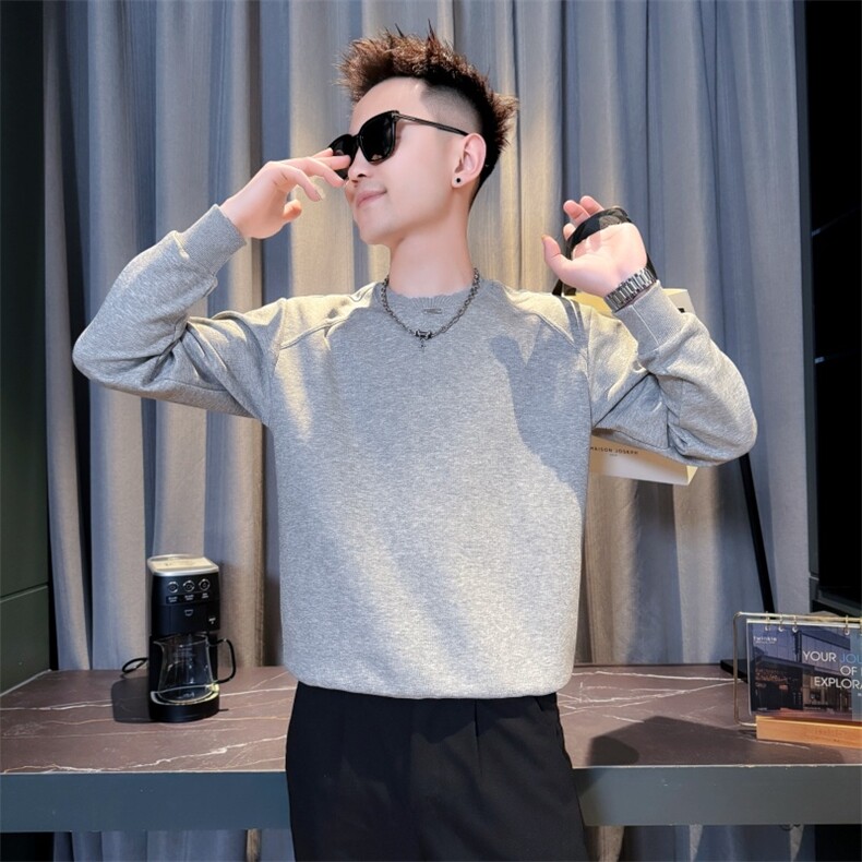 B340WY77126P5888店主风小伙风新款痞帅休闲潮流圆领卫衣,男装卫衣,电商B340