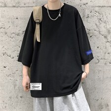 Q11062-P30春夏季七分袖t恤男大码五分袖男短袖中袖大皂风，男装T恤，电商A040