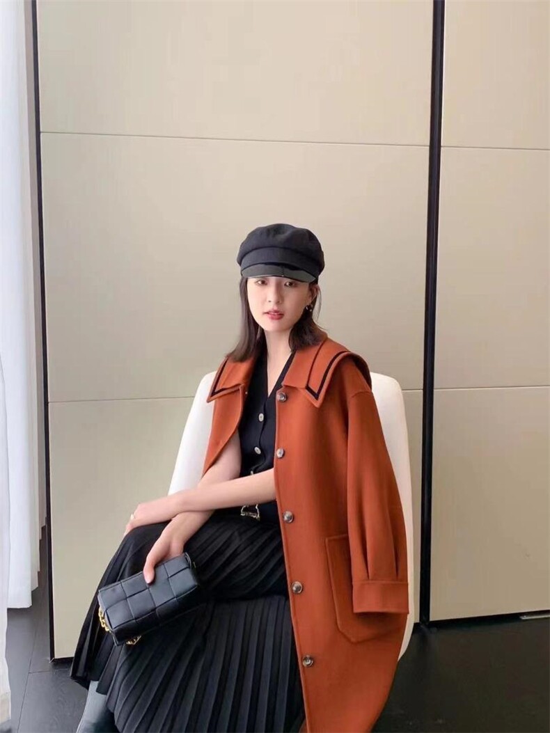 高支澳毛手缝双面呢大衣，其它，雅莱依秀