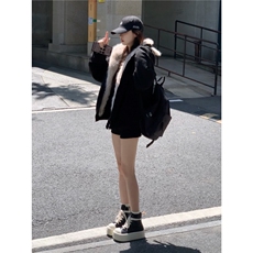 1506-1/MW3151/P92座山雕猫耳毛领棉服男款冬季设计感连帽外套，男装棉衣，星座1506-1