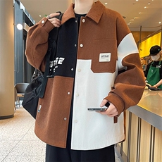大码棒球服翻领秋季外套男春灯芯绒青少年夹克潮1008-JSD688-p57，男装夹克，星座1008