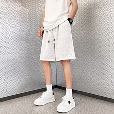 宽松型短裤男士夏季2025新款青少年运动裤潮牌宽松男生五分裤子潮，男装牛仔裤，星座506