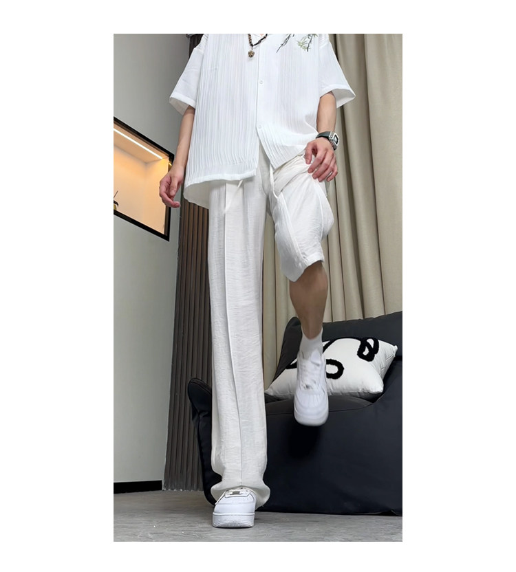 夏季风亚麻裤子复古透气直筒中式棉麻长裤504-K842-TP33控59,男装休闲裤,星座504