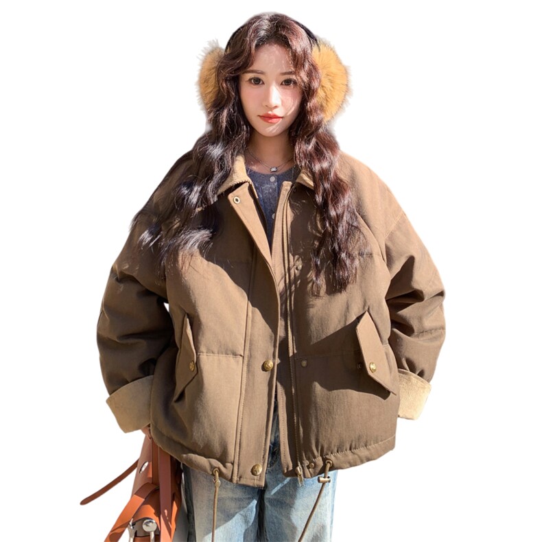 新标90拼接常规翻领保暖羽绒服25冬季新款2C215-P305-K375,女装羽绒服,2C215