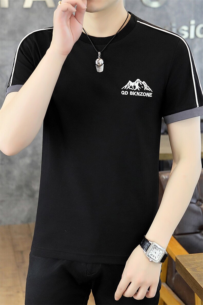 夏季短袖男刺绣翻领POLO衫T恤时尚休闲半袖上衣LD3319-P30,男装Polo衫,星座310B-3