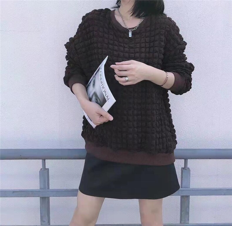 欧韩泡泡圆领卫衣,女装卫衣/绒衫,1+1 MAIN ROAD