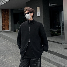 复古针织开衫男士秋季新款轻熟风潮牌高级感休闲连帽外套Y503/P50，男装针织衫/毛衣，星座506