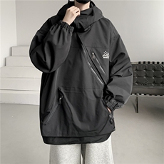高品质防水连帽冲锋衣斜门襟外套夹克cwy233-P85控118，男装夹克，电商B370