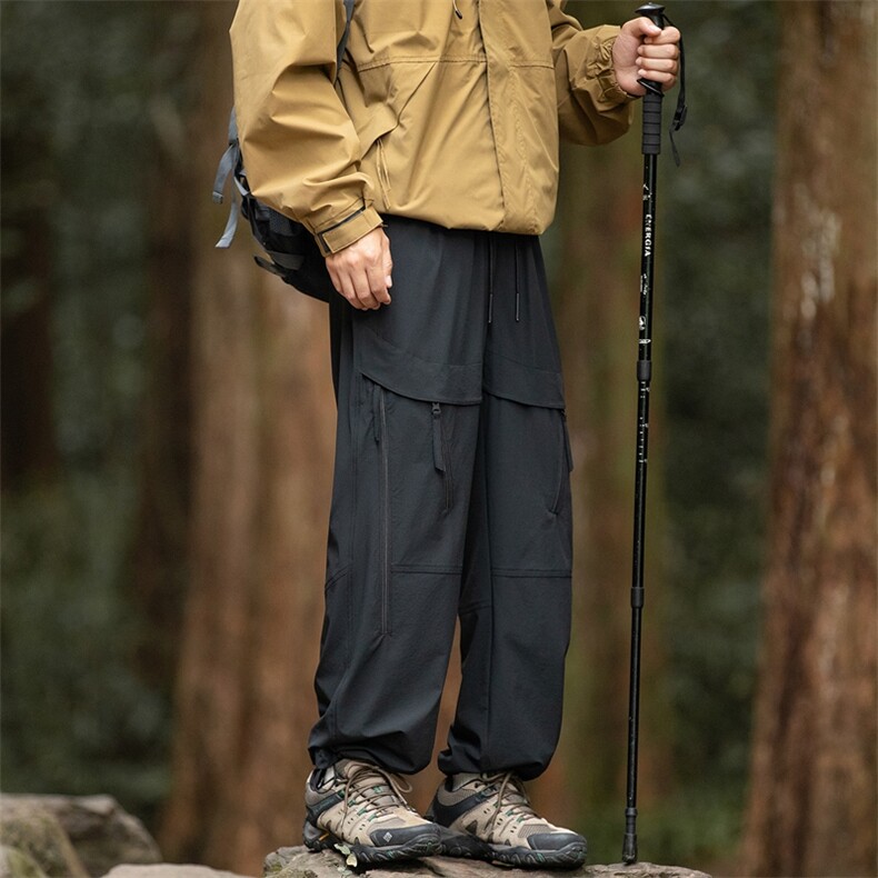 户外徒步登山裤防水冲锋裤男款春季宽松直筒工装裤子K3508特P50,男装休闲裤,星座309（原A406）