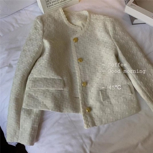 【秋季新品】金扣设计小香外套图片