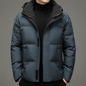 2023冬季新款羽绒服男可脱卸帽纯色休闲90白鸭绒外套HB9902-P260,男装羽绒服,电商B212（原钱塘6029）