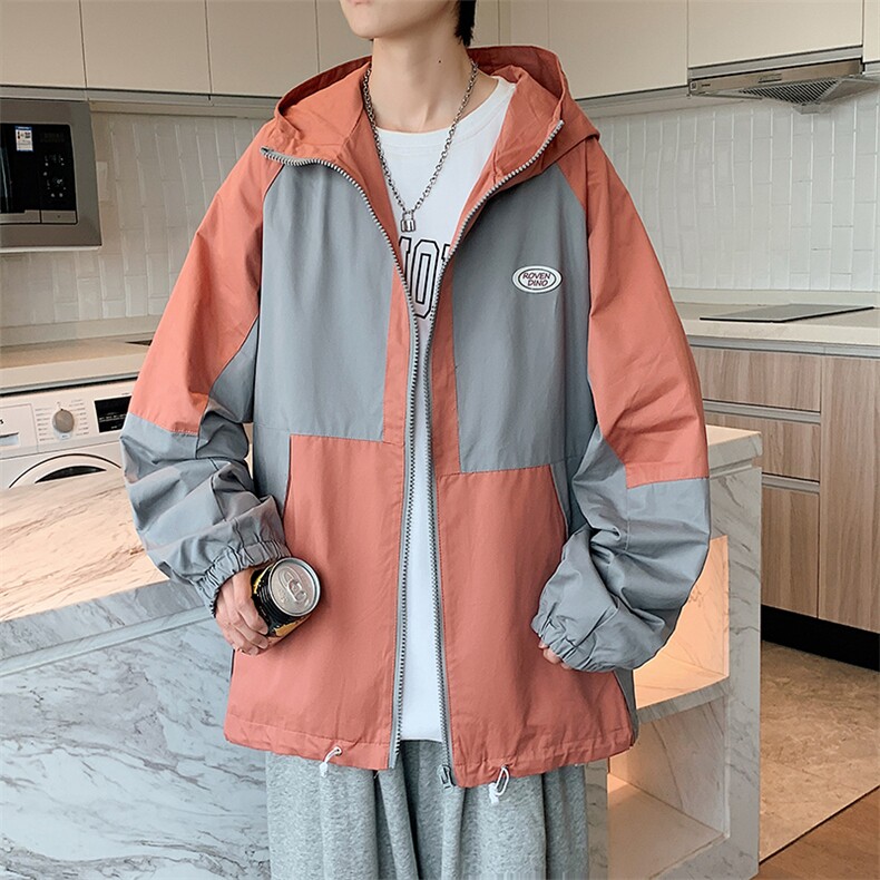 2021新款拼色夹克秋季潮牌港风宽松潮流百搭休闲外套W1730-P60,男装夹克,星座512-4