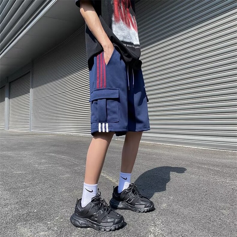 夏季宽松工装裤男五分裤大码短裤新款潮牌休闲中裤男士DK130-P33,男装休闲裤,星座1109-3