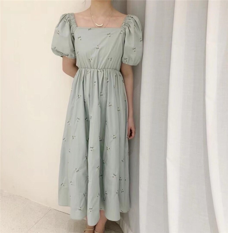 刺绣面料连衣裙，女装连衣裙，EVE