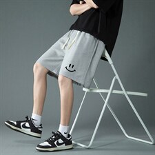 HD74204-P22华夫格短裤男大码宽松五分裤男直筒中裤，男装休闲裤，电商A040