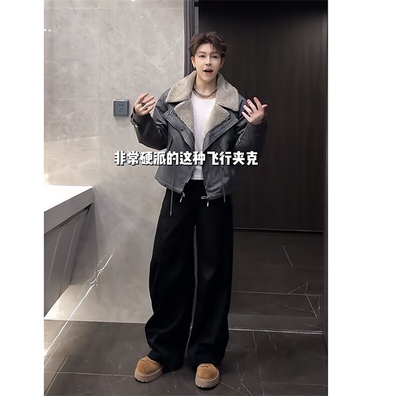 秋冬座山雕复古真两件保暖外套夹克男潮JK2378-P168(网图）,男装夹克,电商B267