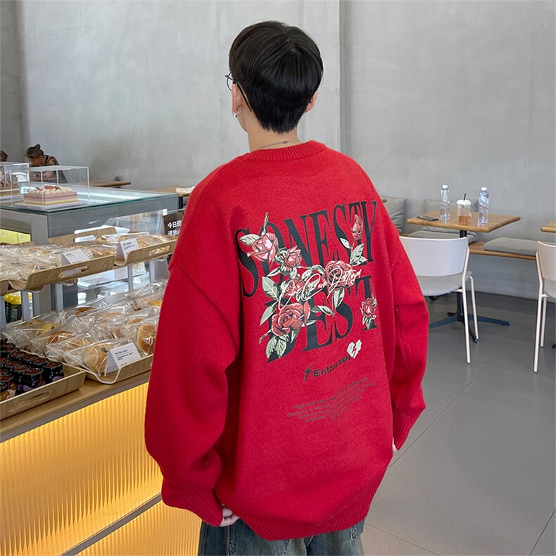 直播品质秋冬美式潮牌圆领毛衣大码针织衫毛线衣线衫MY007特P40,男装针织衫/毛衣,电商A486