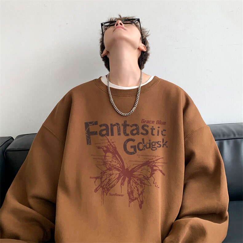 内景春季新款ins韩版圆领卫衣男潮宽松打底衫WY00210/P35加绒P45,男装卫衣,电商B316