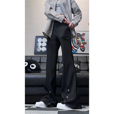 现货~夏季冰丝垂感微喇西裤男排口开叉cleanfit休闲裤K318-特P48，男装西裤，星座1004-3