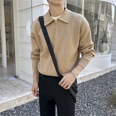 新款秋冬季半拉链毛衣男士针织打底衫潮，男装T恤，星座410-6（原星座1304-1）