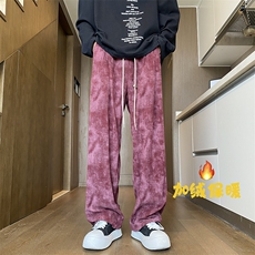 秋冬加绒加厚灯芯绒扎染休闲裤712-KK371P65，男装休闲裤，星座712