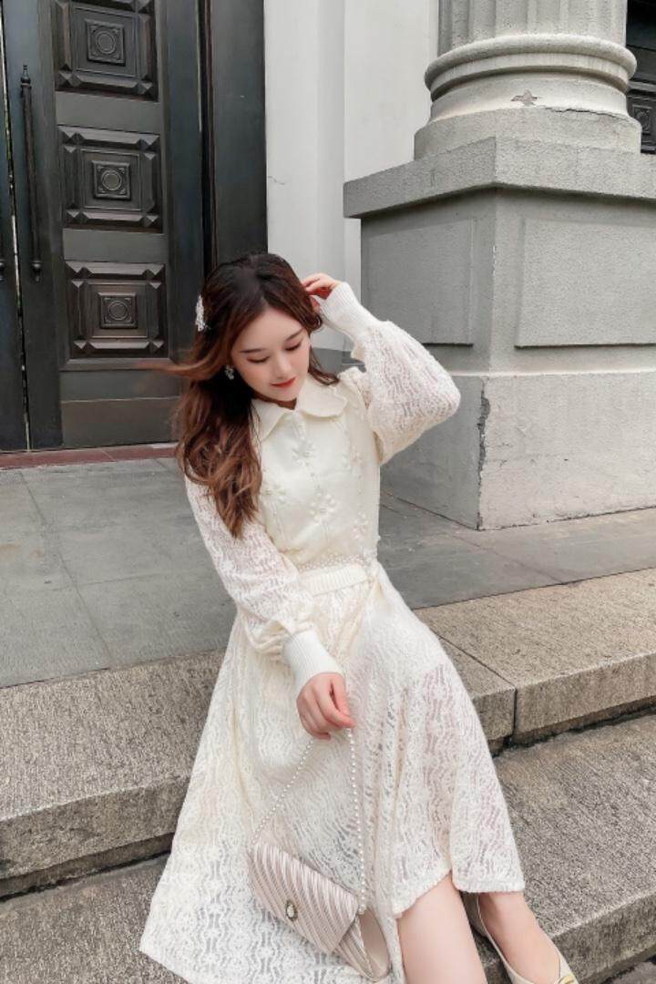 现货，衬衣娃娃领磨毛连衣裙，女装连衣裙，艾丹迪蔓