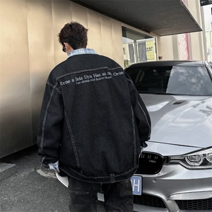 美式格子牛仔外套男春2026新款设计感vintage夹克上衣潮W6471-P67图片