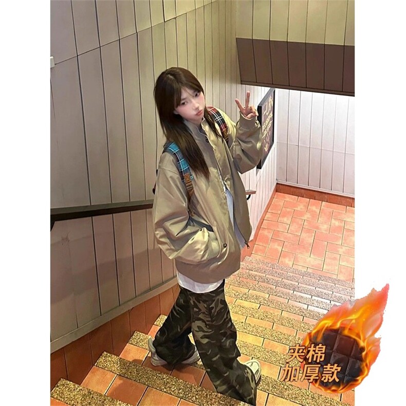 800-P63春秋新款小个子外套女学生休闲宽松防风防水小众个性,女装短外套,电商B323A