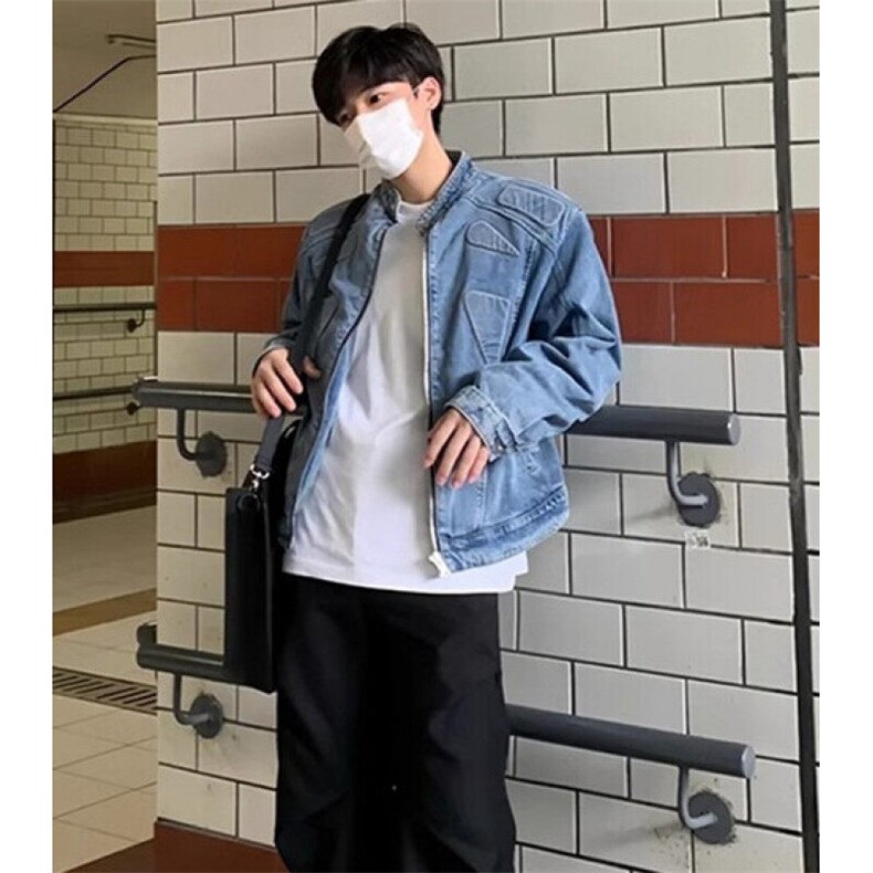 立体浮雕机车牛仔外套男款春秋季痞帅设计感工装夹克JK8959,男装夹克,星座1116A（原606A-3）