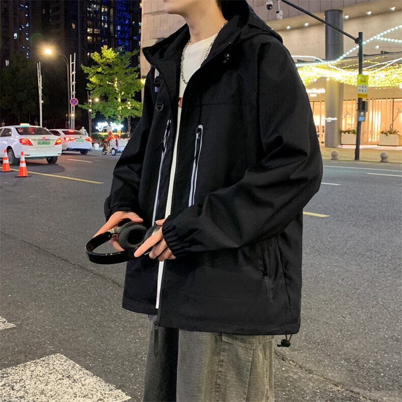 冲锋衣外套男2025春季新款宽松连帽休闲工装夹克潮流A259-P78,男装夹克,星座308B-2