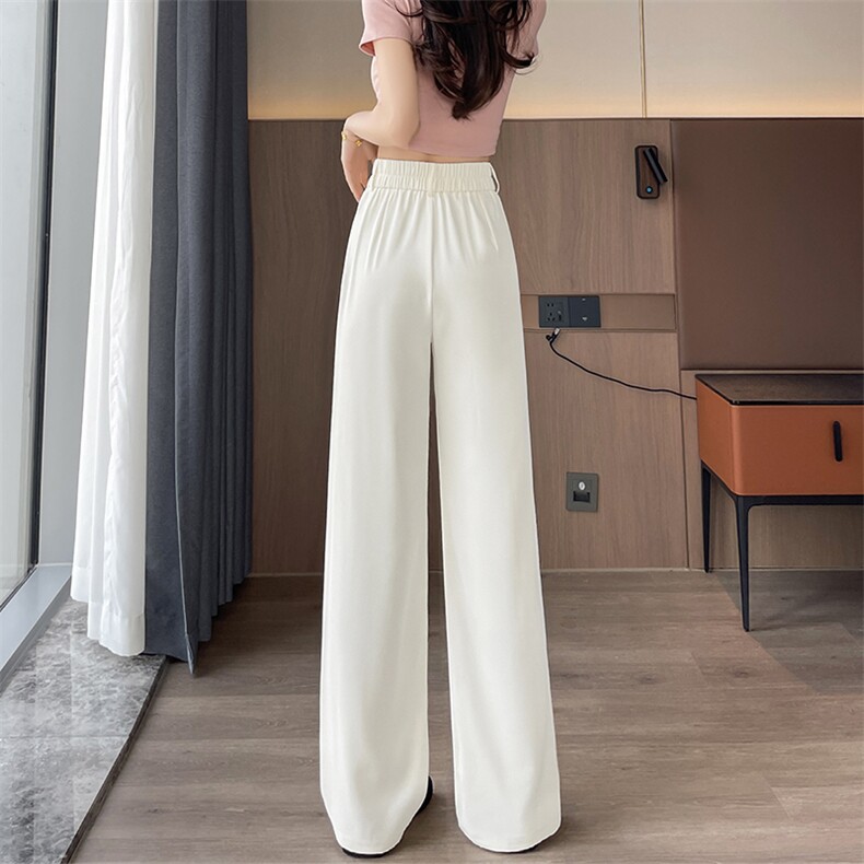 现货窄版阔腿裤女2025新款小个子高腰显瘦垂感直筒休闲西装裤,女装休闲裤,云美莎专业女裤-全店现货