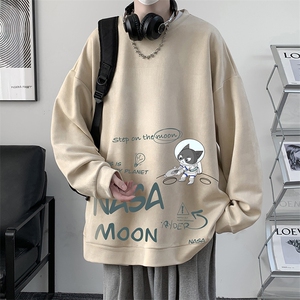 NASA联名同款麂皮绒卫衣男大码重磅长袖t恤男 JW81187-P35图片