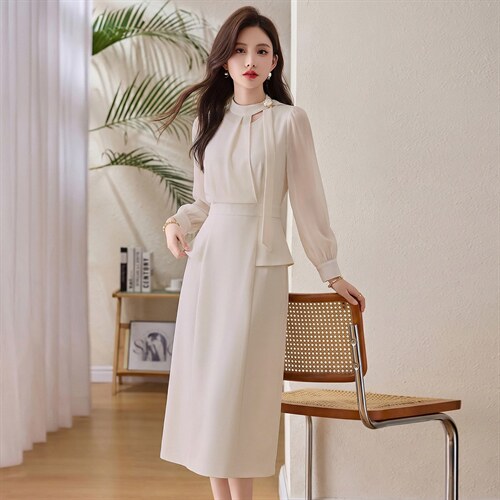 2026春季新款简约时尚休闲女装连衣裙，女装连衣裙，美沁