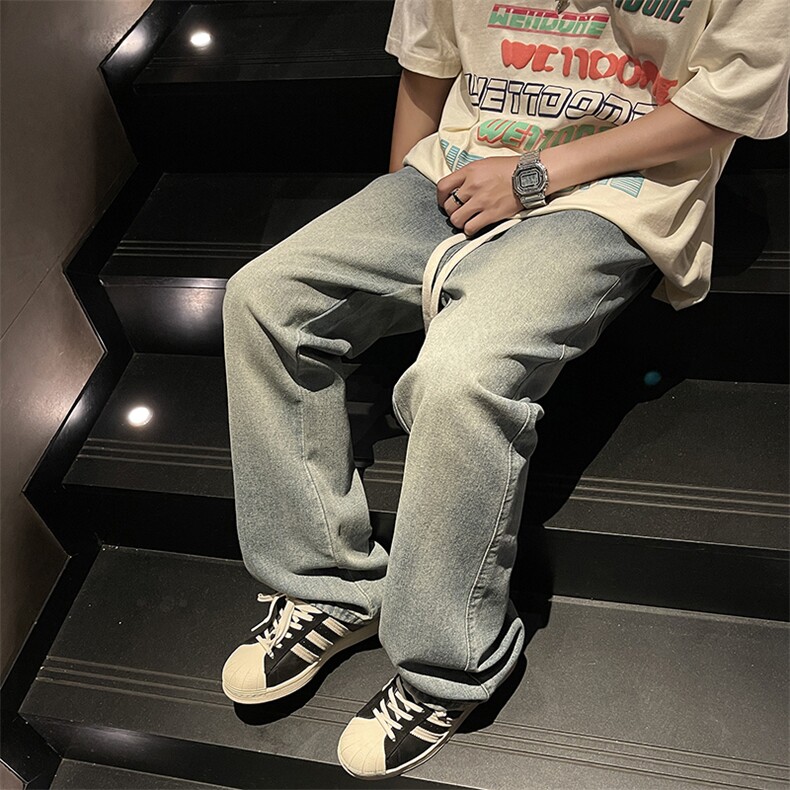 夏季新款上新高街微喇牛仔裤K622P50,男装牛仔裤,电商D325