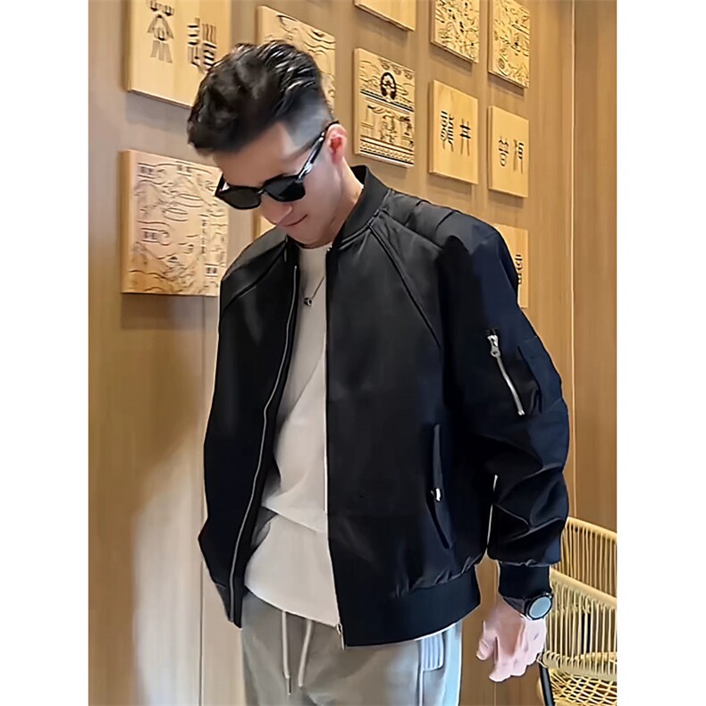 706-1-JK6197-P85特P现货秋季美式短款飞行夹克棒球服外套,男装夹克,星座706-1