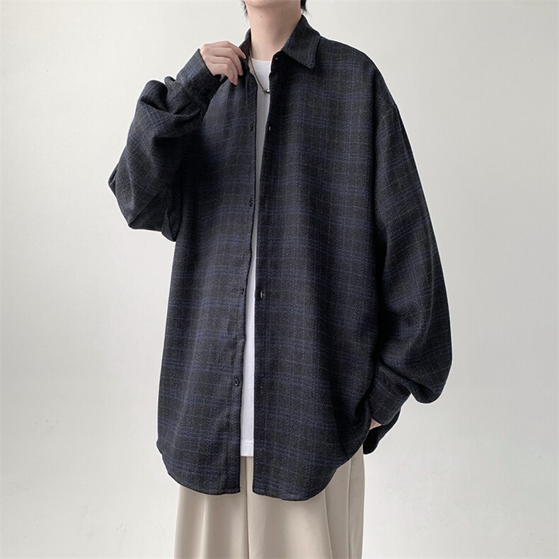 长袖厚款格子衬衫男KD623-P30,男装衬衫,电商D312