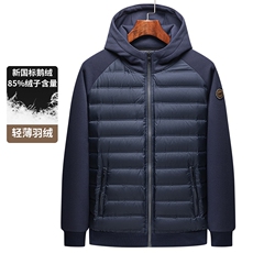 短款羽绒服男士冬季鹅绒绒加厚保暖连帽外套美式高街宽松百搭上衣，男装羽绒服，电商B212（原钱塘6029）