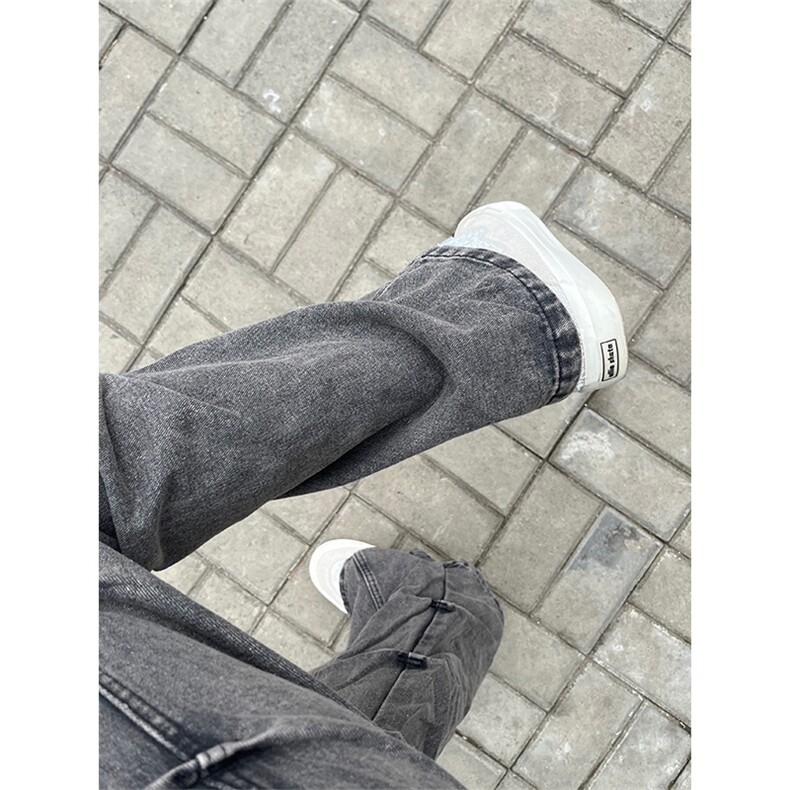 自家图，cleanfit褶皱牛仔裤男秋冬伞兵微喇裤子KZA51-P60图片