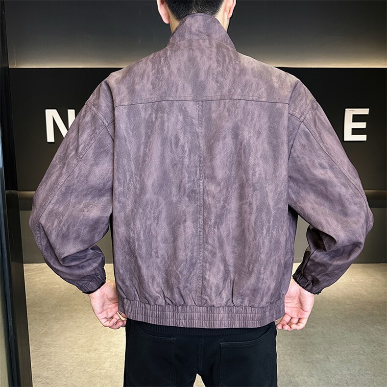 秋季宽松立领皮衣外套男装夹克大货C317-J1118-P155,男装夹克,电商C317