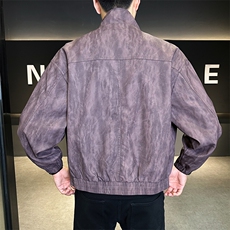 秋季宽松立领皮衣外套男装夹克大货C317-J1118-P155，男装夹克，电商C317