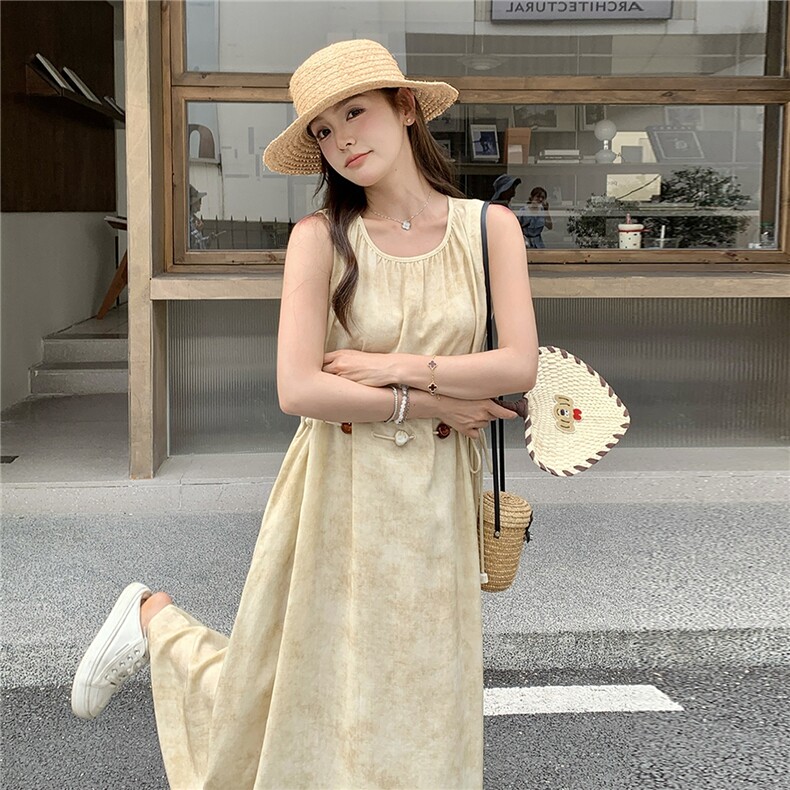 【现货主推】好品质度假风气质无袖连衣裙2C372-822-P135控198,女装连衣裙,2C372