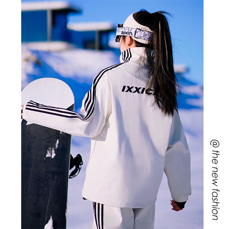 冬季户外时尚潮流条纹中性风男女同款滑雪服套装TZ031-P235控338，男装休闲套装，电商A001