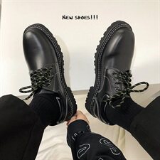 秋季韩版chic小众厚底皮鞋男潮流休闲低帮男鞋B253-1382-P105，男鞋低帮鞋，星座814A（原电商B253）