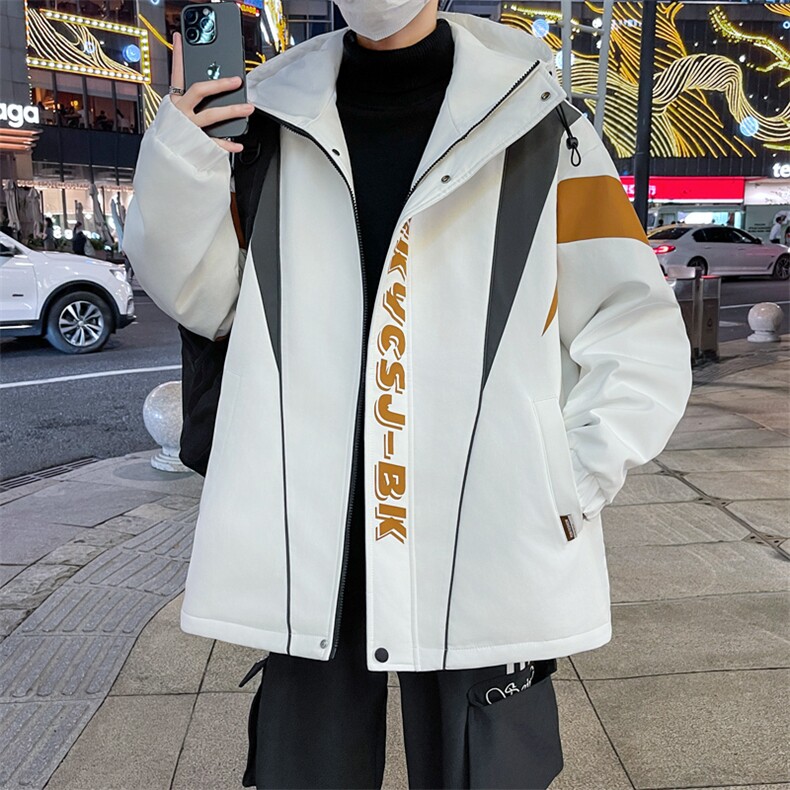 加绒加厚秋冬男式夹克男时尚潮流加厚棉衣男外套MY1685-P73图片