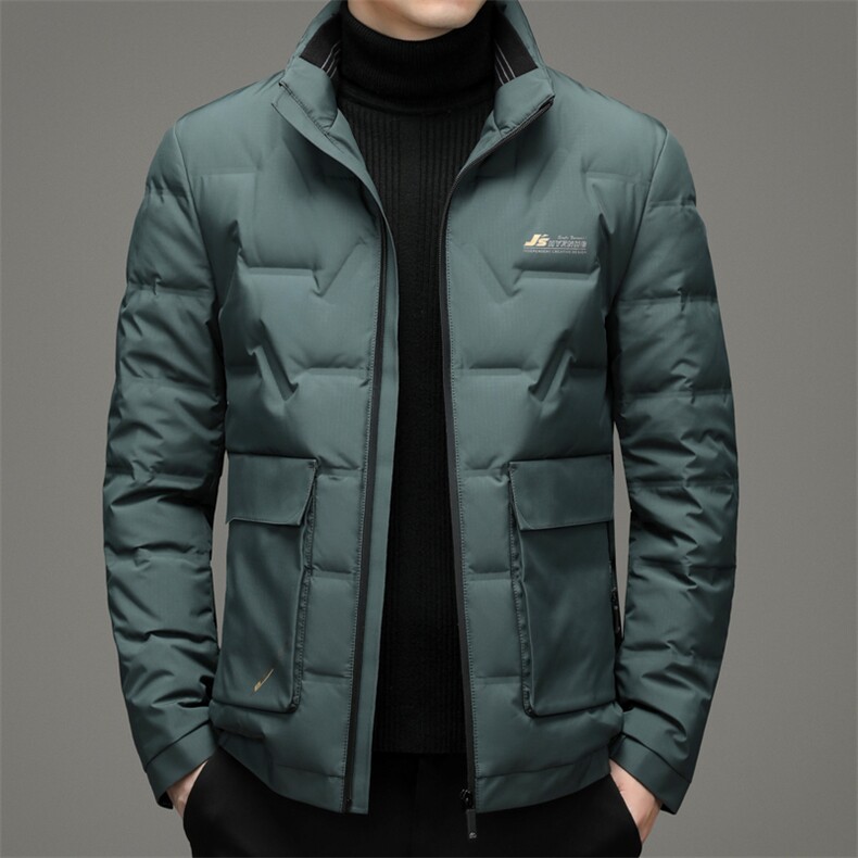 白鹅绒中年男士休闲立领羽绒服保暖羽绒爸爸装上衣YYYR19-P300，男装羽绒服，电商B212（原钱塘6029）